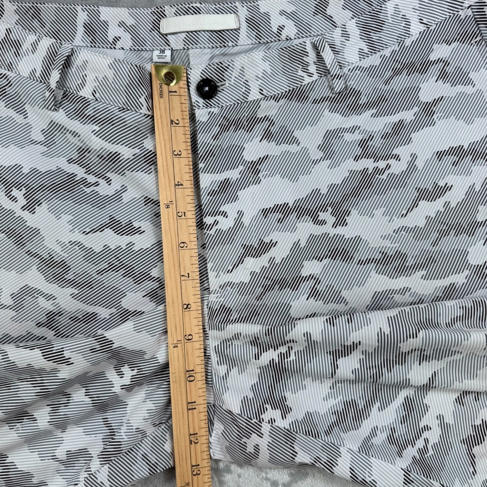 Robert Graham Shorts Mens 38 Gray Biscay Camo Flat Front Regular Fit Chino - Picture 13 of 16